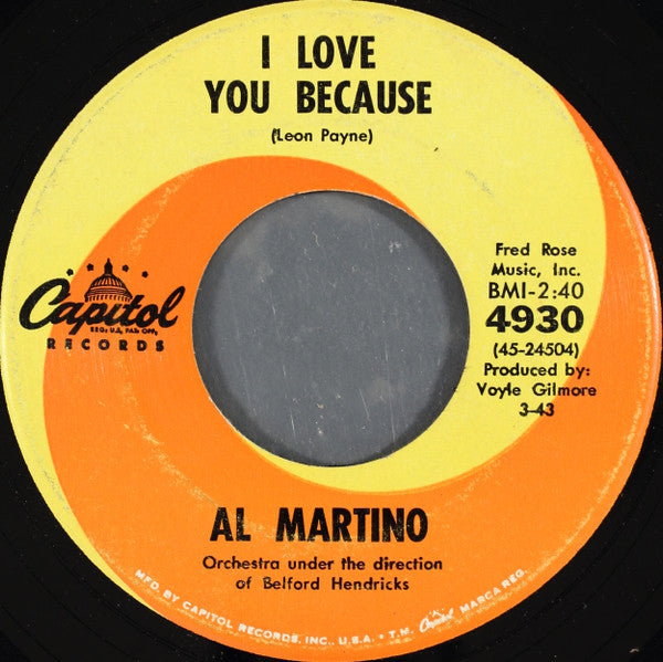 Al Martino   I Love You Because