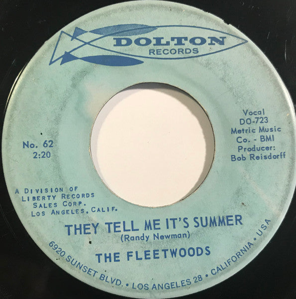 The Fleetwoods â€“ They Tell Me Its Summer