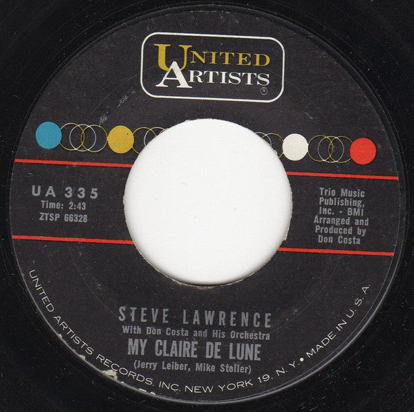 Steve Lawrence (2) With Don Costa Orchestra â€“ My Claire De Lune