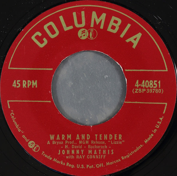 Johnny Mathis With Ray Conniff   Warm And Tender / Its Not For Me To Say