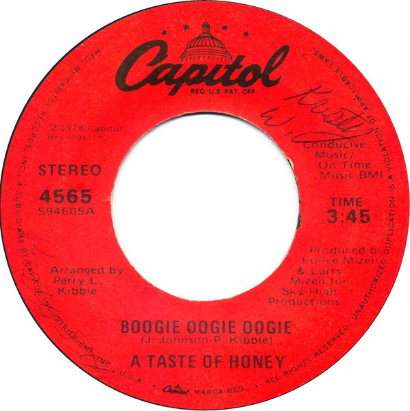 A Taste Of Honey   Boogie Oogie Oogie