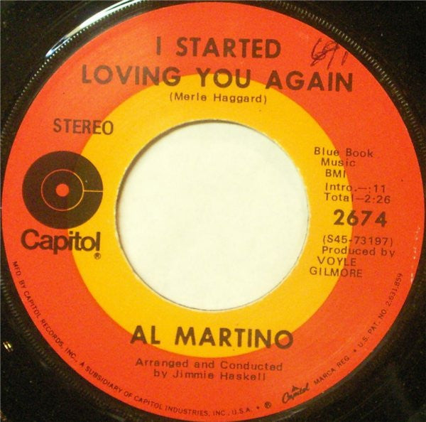 Al Martino   I Started Loving You Again