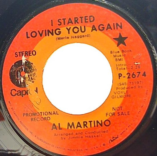 Al Martino   I Started Loving You Again