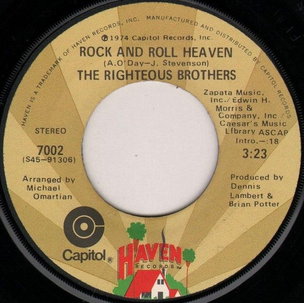 The Righteous Brothers â€“ Rock And Roll Heaven