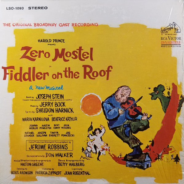 "Fiddler On The Roof" Original Broadway Cast   Zero Mostel In Fiddler On The Roof (The Original Broadway Cast Recording)