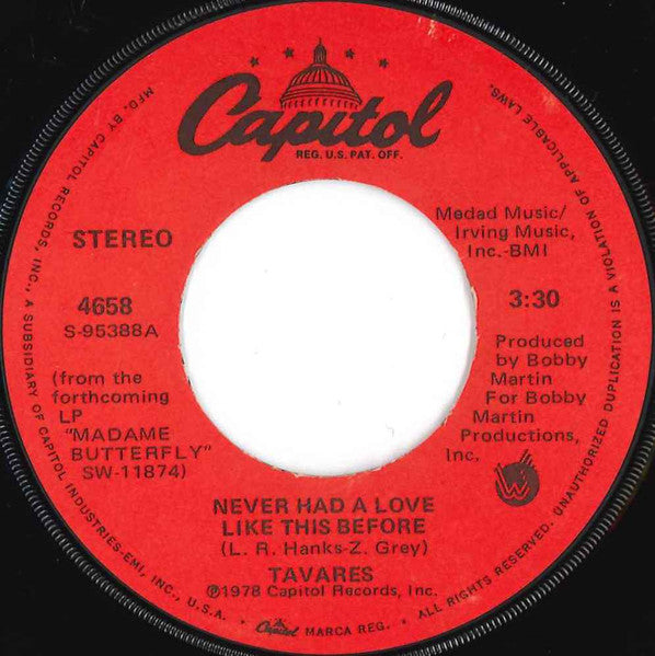 Tavares â€“ Never Had A Love Like This Before / Positive Forces