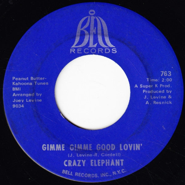 Crazy Elephant â€“ Gimme Gimme Good Lovin / Dark Part Of My Mind